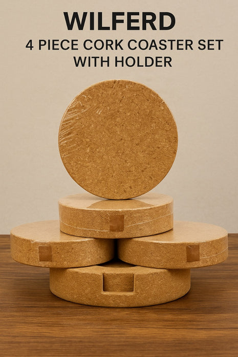 WILFERD 4-PIECE CORK COASTER