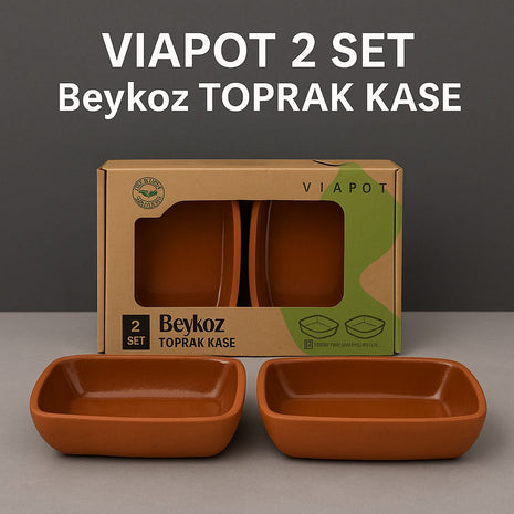 VIAPOT BEYKOZ 2-PIECE CHIP & DIP TOPRAK KASE