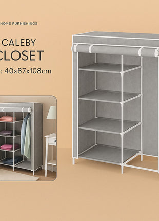 CALEBY CLOSET AND STROAGE FOR KIDS | NON-WOVEN POLYESTER AND STEEL TUBE