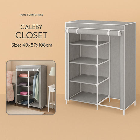 CALEBY CLOSET AND STROAGE FOR KIDS | NON-WOVEN POLYESTER AND STEEL TUBE