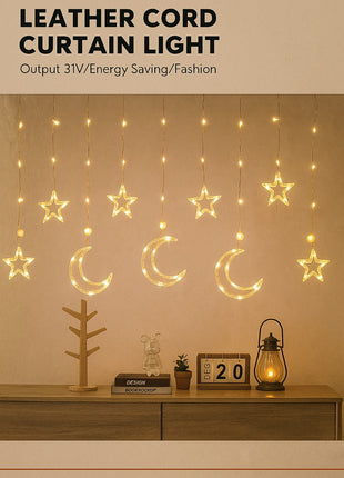 LEATHER CORD CURTAIN LIGHT