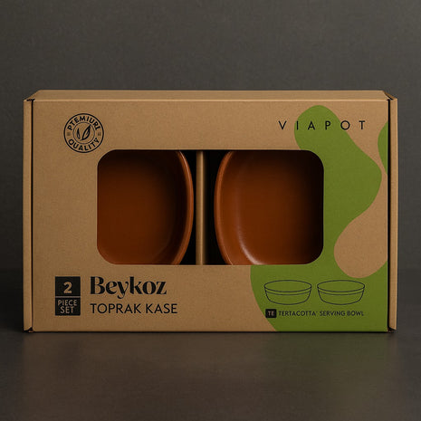 VIAPOT BEYKOZ 2-PIECE CHIP & DIP TOPRAK KASE
