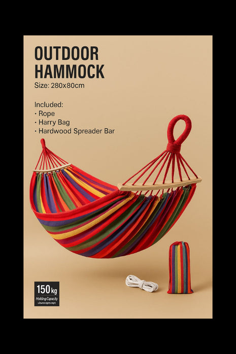 OUTDOOR HAMMOCK HARDWOOD SPREADER BAR
