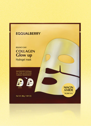EQQUALBERRY Collagen Glow Up Hydrogel Mask Sheets