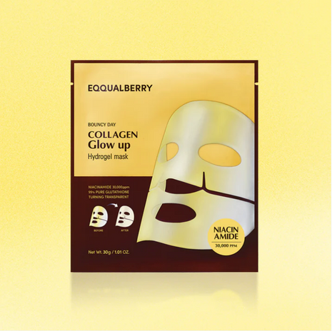 EQQUALBERRY Collagen Glow Up Hydrogel Mask Sheets