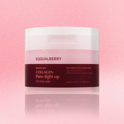 EQQUALBERRY COLLAGEN PORE-TIGHT UP GEL TONER PADS (GEL TONNER 60 PADS)