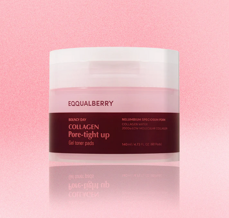 EQQUALBERRY Collagen Pore-Tight Up Gel Toner Pads (Gel Tonner 60 Pads)