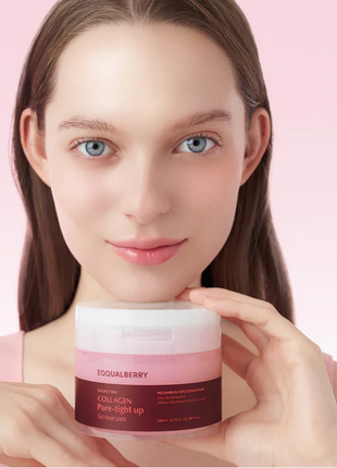 EQQUALBERRY Collagen Pore-Tight Up Gel Toner Pads (Gel Tonner 60 Pads)