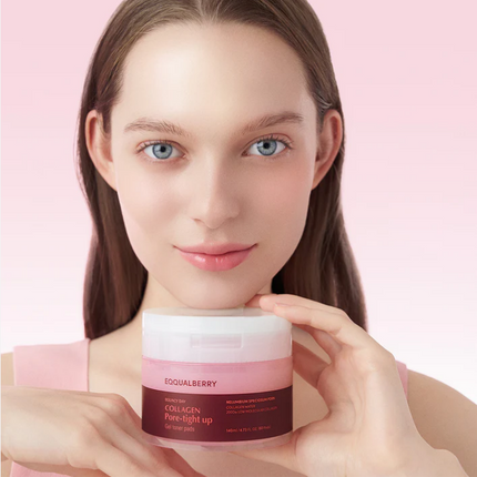 EQQUALBERRY COLLAGEN PORE-TIGHT UP GEL TONER PADS (GEL TONNER 60 PADS)