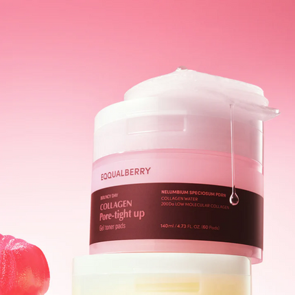 EQQUALBERRY COLLAGEN PORE-TIGHT UP GEL TONER PADS (GEL TONNER 60 PADS)