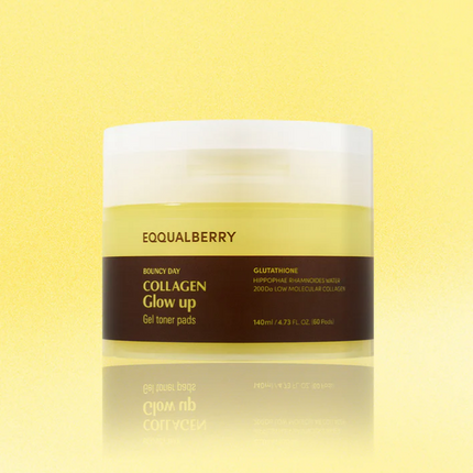 EQQUALBERRY COLLAGEN GLOW UP GEL TONER PADS