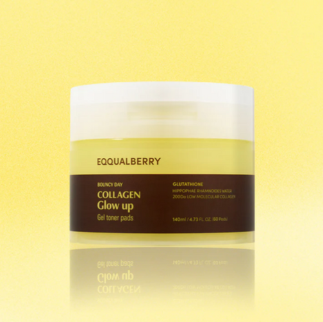 EQQUALBERRY Collagen Glow Up Gel Toner Pads