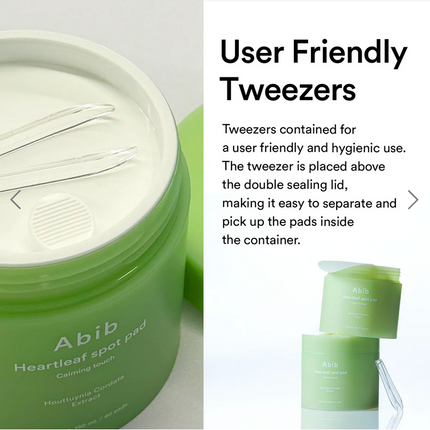 ABIB HEARTLEAF SPOT PAD CALMING TOUCH 150ml / 5.07 fl.oz (80 PADS)