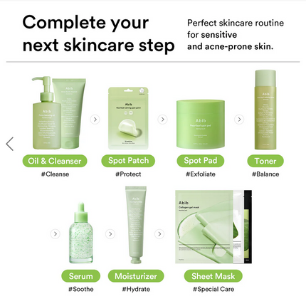 ABIB HEARTLEAF SPOT PAD CALMING TOUCH 150ml / 5.07 fl.oz (80 PADS)