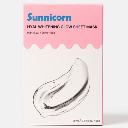 SUNNICORN HYAL WHITENING GLOW SHEET MASK