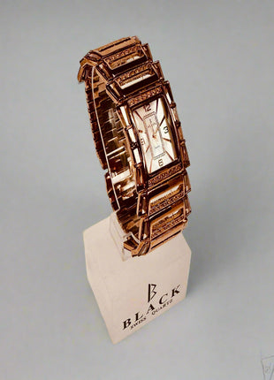 BLACK ROYALE LADIES - FANCY WATCH - BROWN STONE - BRONZE