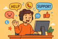 customer support cartoon 