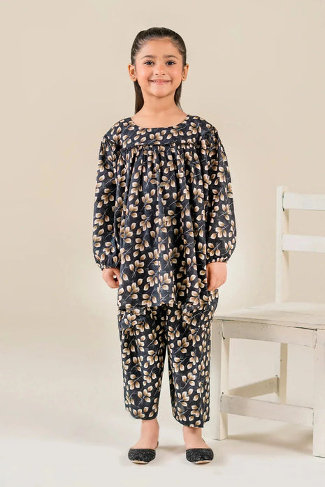 Kid 2-Piece Stitched Printed Lawn Shirt & Trouser | RTW-KKST-26001 Printed KHAS STORES 