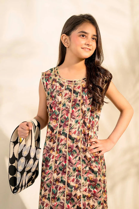 Kid 2-Piece Stitched Printed Lawn Shirt & Trouser | RTW-KKST-26002 Printed KHAS STORES 