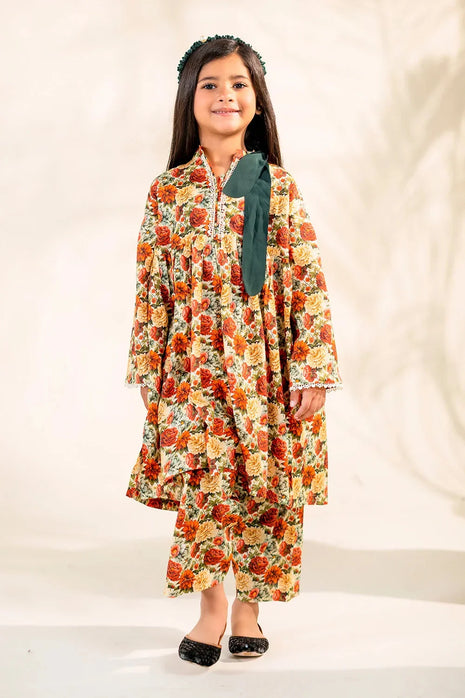 Kid 2-Piece Stitched Printed Lawn Shirt & Trouser | RTW-KKST-26008 Printed KHAS STORES 