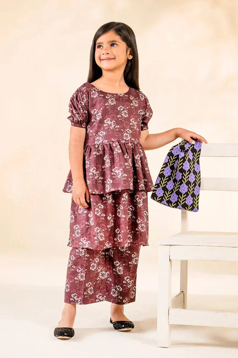 Kid 2-Piece Stitched Printed Lawn Shirt & Trouser | RTW-KKST-26009 Printed KHAS STORES 