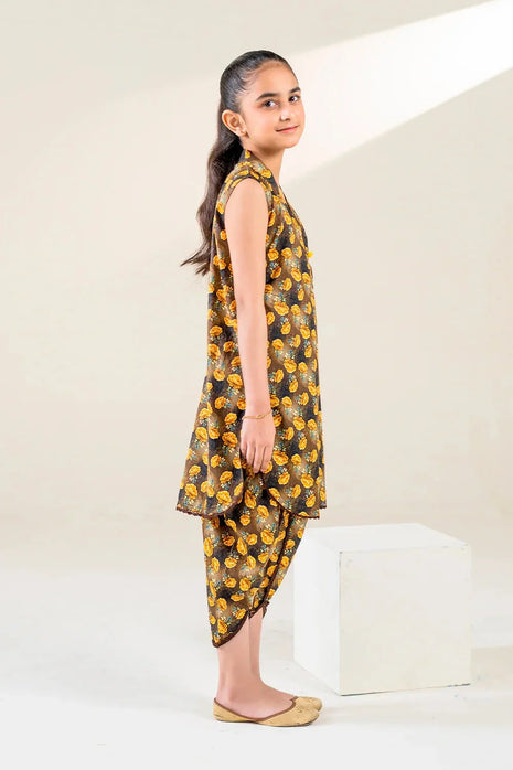 Kid 2-Piece Stitched Printed Lawn Shirt & Trouser | RTW-KKST-26010 Printed KHAS STORES 