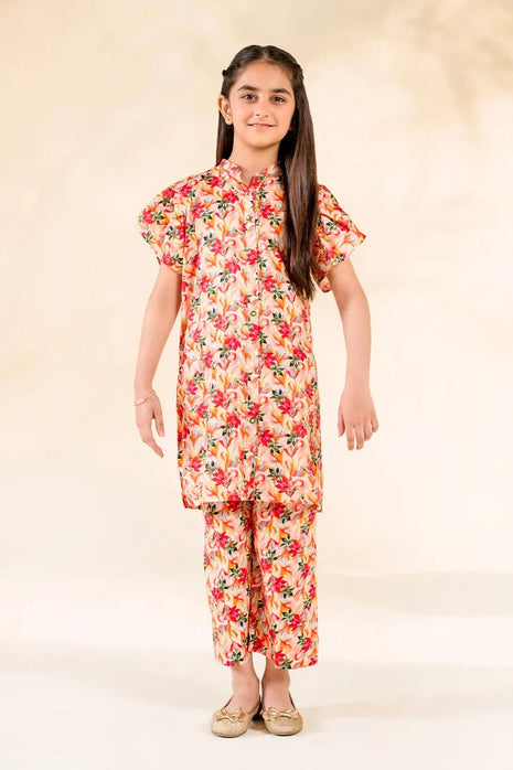 Kid 2-Piece Stitched Printed Lawn Shirt & Trouser | RTW-KKST-26011 Printed KHAS STORES 