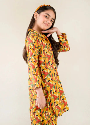 Kid 2-Piece Stitched Printed Lawn Shirt & Trouser | RTW-KKST-26012 Printed KHAS STORES 