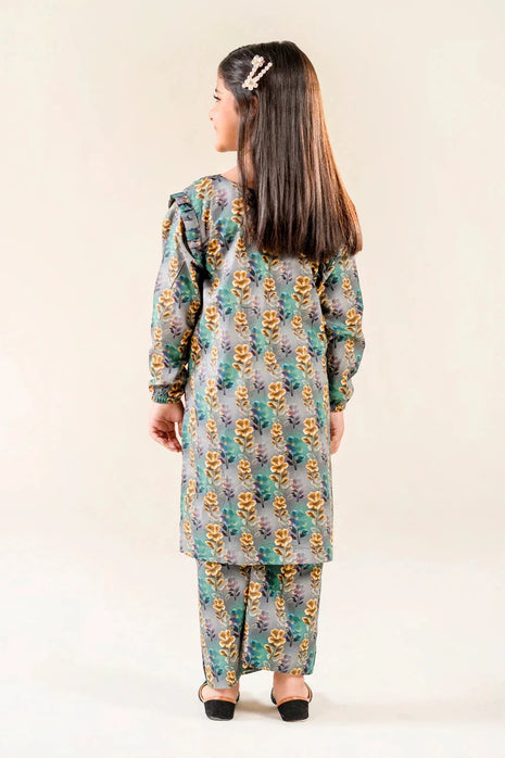 Kid 2-Piece Stitched Printed Lawn Shirt & Trouser | RTW-KKST-26013 Printed KHAS STORES 