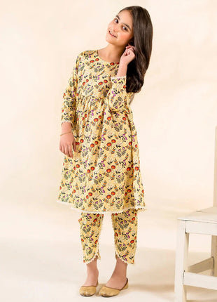 Kid 2-Piece Stitched Printed Lawn Shirt & Trouser | RTW-KKST-26015 Printed KHAS STORES 