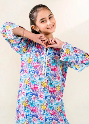 Kid 2-Piece Stitched Printed Lawn Shirt & Trouser | RTW-KKST-26016 Printed KHAS STORES 