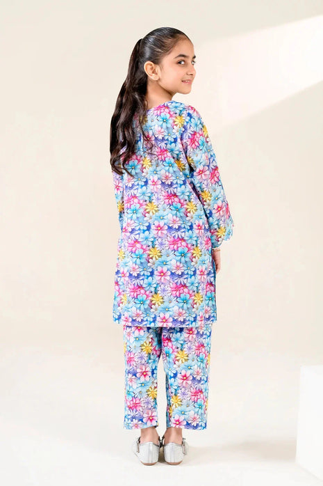 Kid 2-Piece Stitched Printed Lawn Shirt & Trouser | RTW-KKST-26016 Printed KHAS STORES 