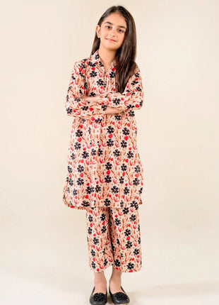 Kid 2-Piece Stitched Printed Lawn Shirt & Trouser | RTW-KKST-26019 Printed KHAS STORES 