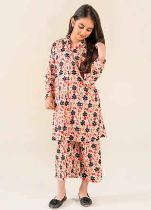 Kid 2-Piece Stitched Printed Lawn Shirt & Trouser | RTW-KKST-26019 Printed KHAS STORES 