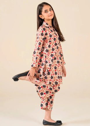 Kid 2-Piece Stitched Printed Lawn Shirt & Trouser | RTW-KKST-26019 Printed KHAS STORES 