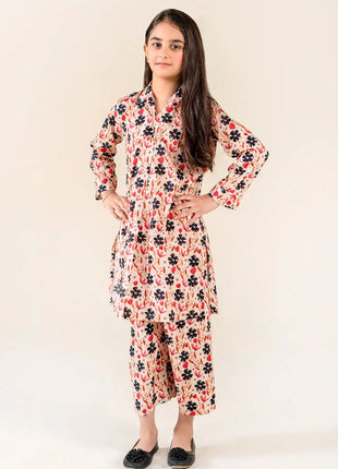 Kid 2-Piece Stitched Printed Lawn Shirt & Trouser | RTW-KKST-26019 Printed KHAS STORES 