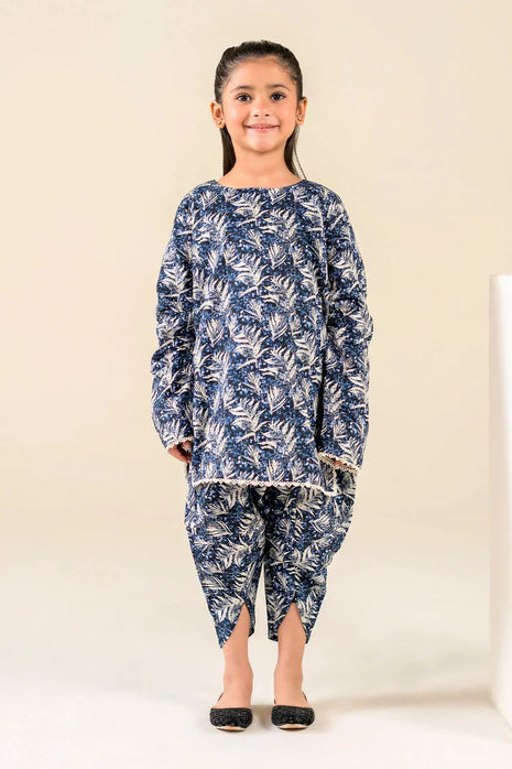 Kid 2-Piece Stitched Printed Lawn Shirt & Trouser | RTW-KKST-26020 Printed KHAS STORES 
