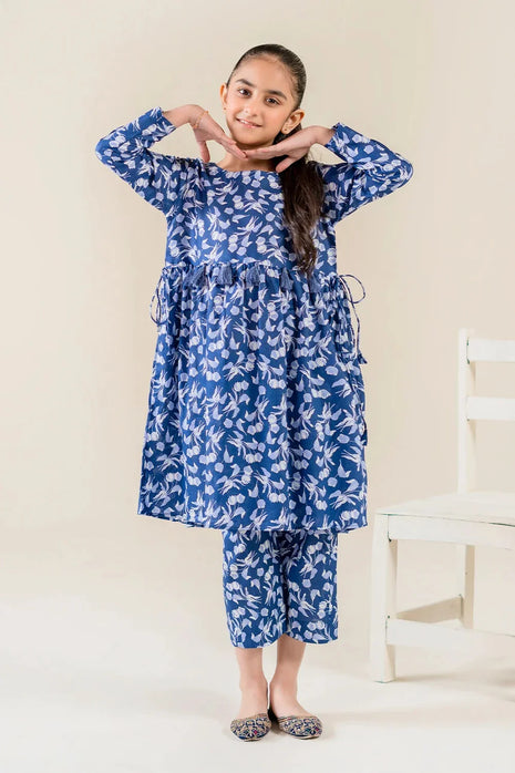Kid 2-Piece Stitched Printed Lawn Shirt & Trouser | RTW-KKST-26021 Printed KHAS STORES 