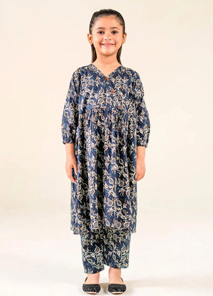 Kid 2-Piece Stitched Printed Lawn Shirt & Trouser | RTW-KKST-26022 Printed KHAS STORES 