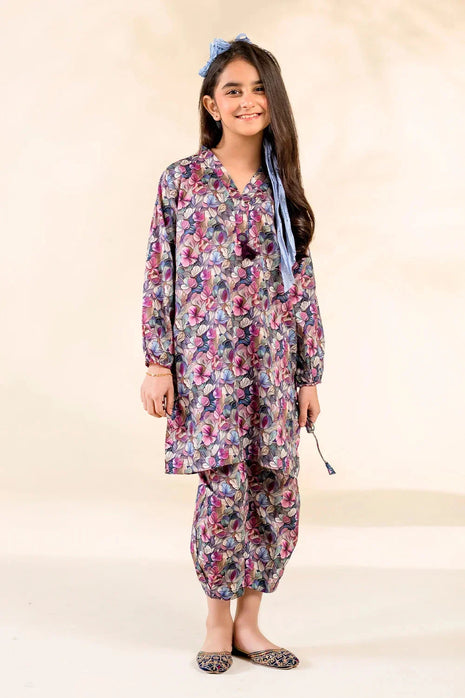 Kid 2-Piece Stitched Printed Lawn Shirt & Trouser | RTW-KKST-26023 Printed KHAS STORES 