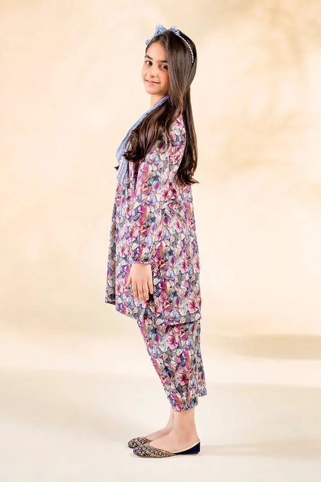 Kid 2-Piece Stitched Printed Lawn Shirt & Trouser | RTW-KKST-26023 Printed KHAS STORES 